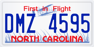 NC license plate DMZ4595
