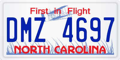 NC license plate DMZ4697