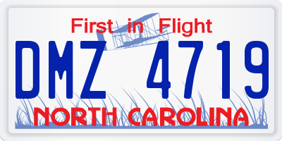 NC license plate DMZ4719