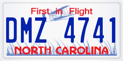 NC license plate DMZ4741