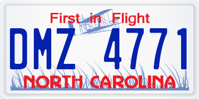 NC license plate DMZ4771