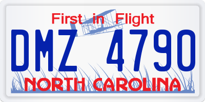 NC license plate DMZ4790