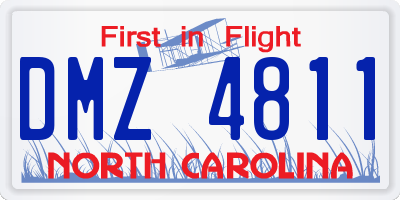 NC license plate DMZ4811