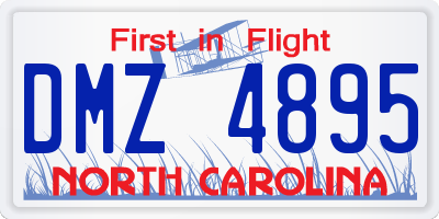 NC license plate DMZ4895