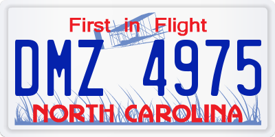 NC license plate DMZ4975