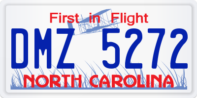 NC license plate DMZ5272