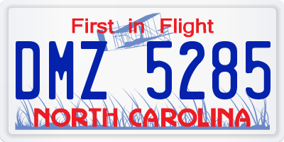 NC license plate DMZ5285