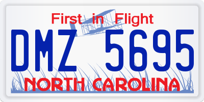 NC license plate DMZ5695