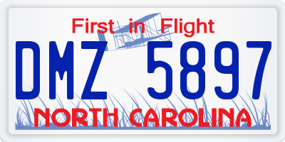 NC license plate DMZ5897