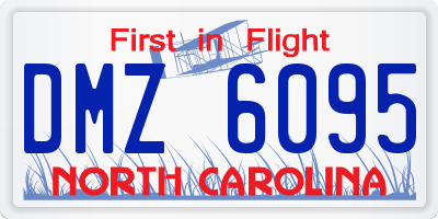 NC license plate DMZ6095