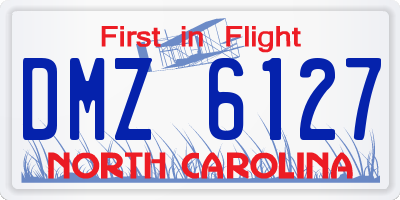 NC license plate DMZ6127