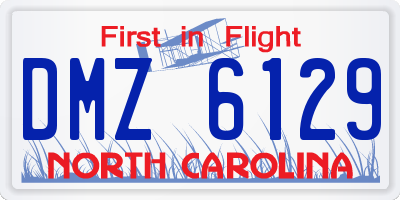 NC license plate DMZ6129