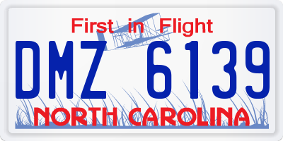 NC license plate DMZ6139