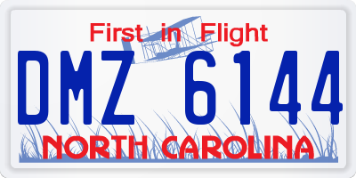 NC license plate DMZ6144