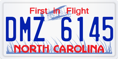 NC license plate DMZ6145