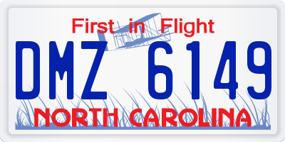 NC license plate DMZ6149