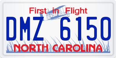 NC license plate DMZ6150