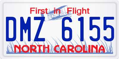 NC license plate DMZ6155