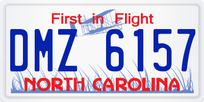NC license plate DMZ6157