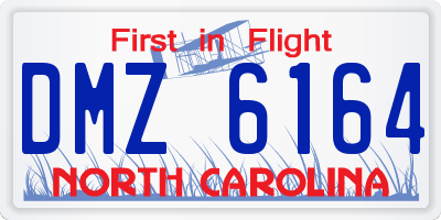 NC license plate DMZ6164