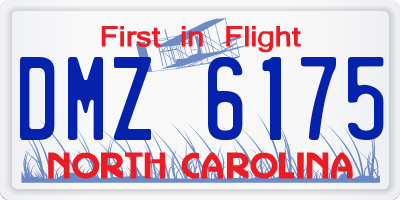 NC license plate DMZ6175