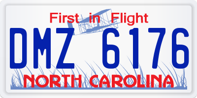 NC license plate DMZ6176