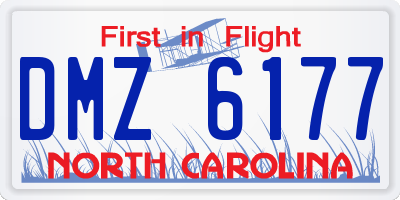 NC license plate DMZ6177