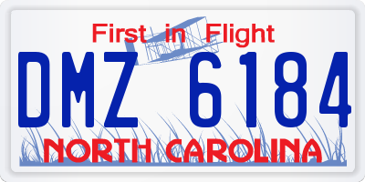 NC license plate DMZ6184