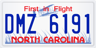 NC license plate DMZ6191