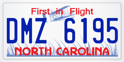 NC license plate DMZ6195