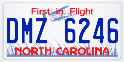 NC license plate DMZ6246