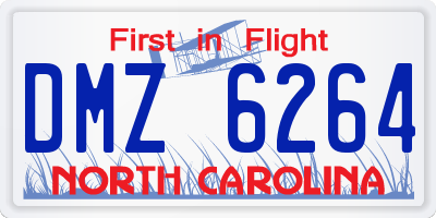 NC license plate DMZ6264