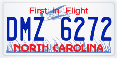 NC license plate DMZ6272