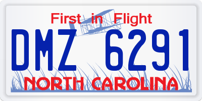 NC license plate DMZ6291
