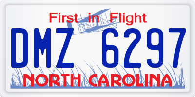 NC license plate DMZ6297