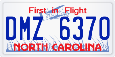 NC license plate DMZ6370