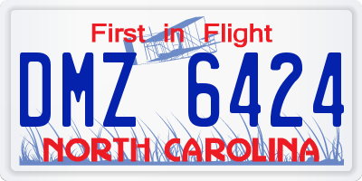 NC license plate DMZ6424