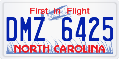 NC license plate DMZ6425