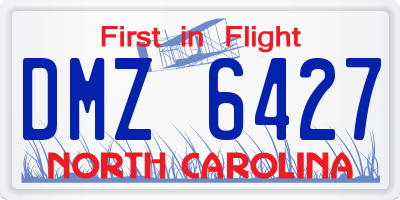 NC license plate DMZ6427