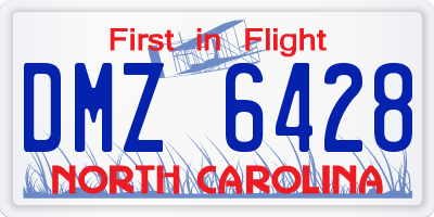 NC license plate DMZ6428