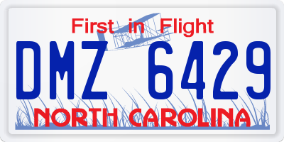 NC license plate DMZ6429