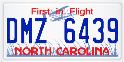 NC license plate DMZ6439