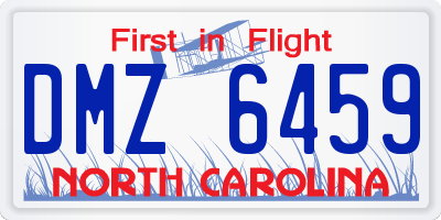 NC license plate DMZ6459