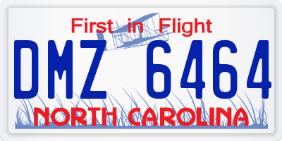 NC license plate DMZ6464