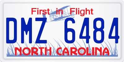 NC license plate DMZ6484