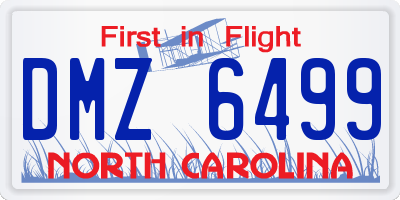 NC license plate DMZ6499