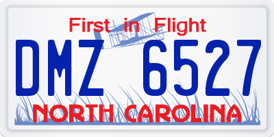 NC license plate DMZ6527