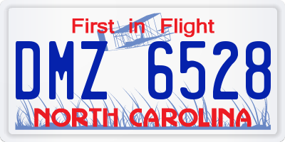 NC license plate DMZ6528