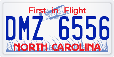 NC license plate DMZ6556