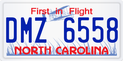 NC license plate DMZ6558
